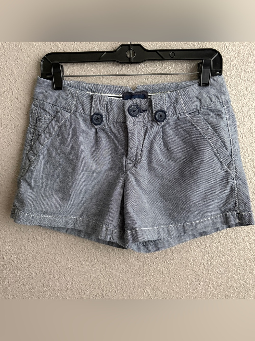 American Eagle Chambray‎ 100% Cotton Chino Trouser Shorts 2